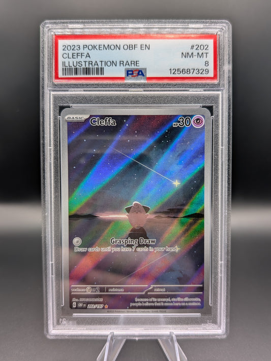 Cleffa – Obsidian Flames Illustration Rare #211/197 – PSA 8