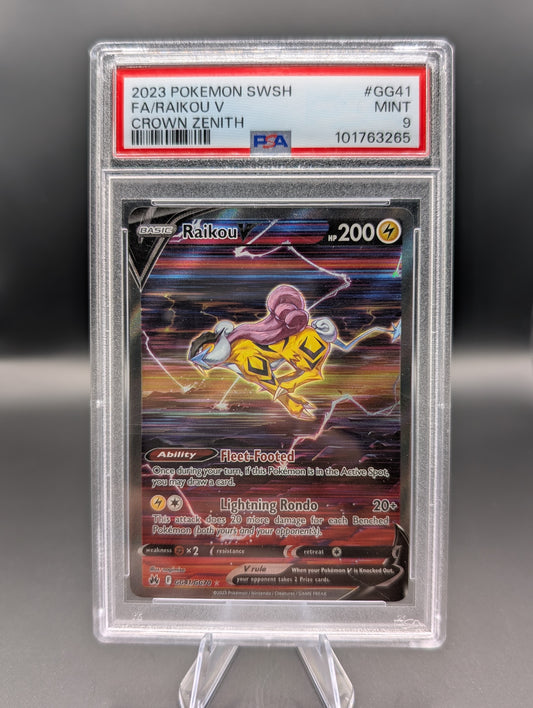 Raikou V – Crown Zenith Galarian Gallery GG41/70 – PSA 9 Mint