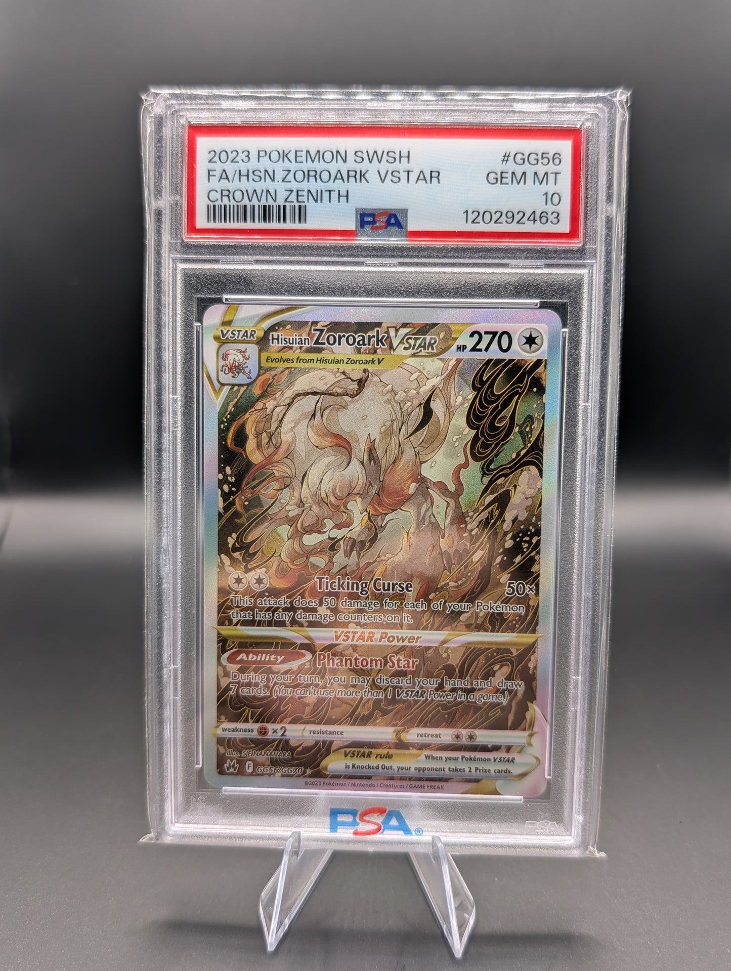Zoroark VSTAR – Crown Zenith Galarian Gallery GG56/70 – PSA 10 Gem Mint