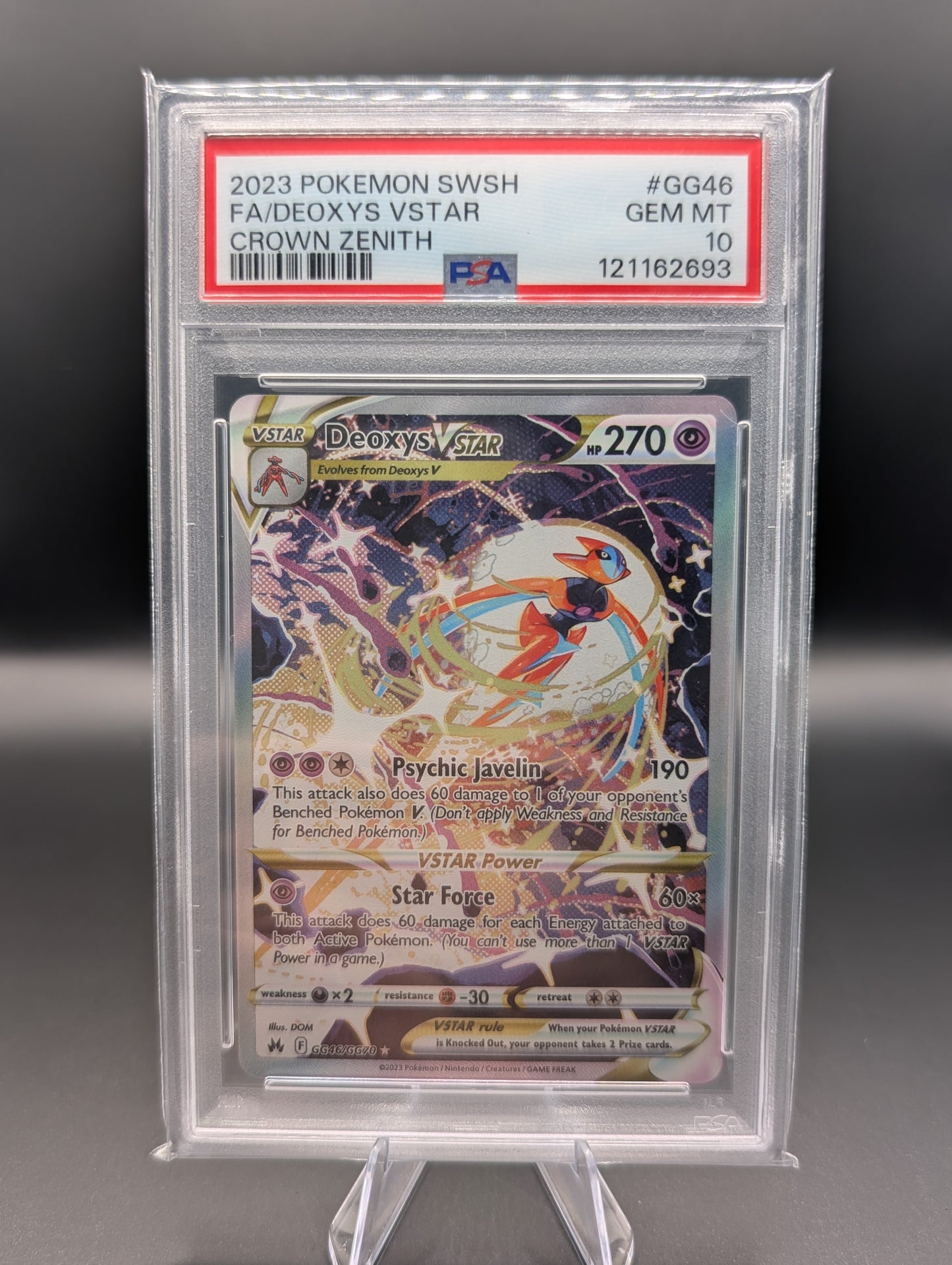 Deoxys VSTAR – Crown Zenith Galarian Gallery GG46/70 – PSA 10 Gem Mint