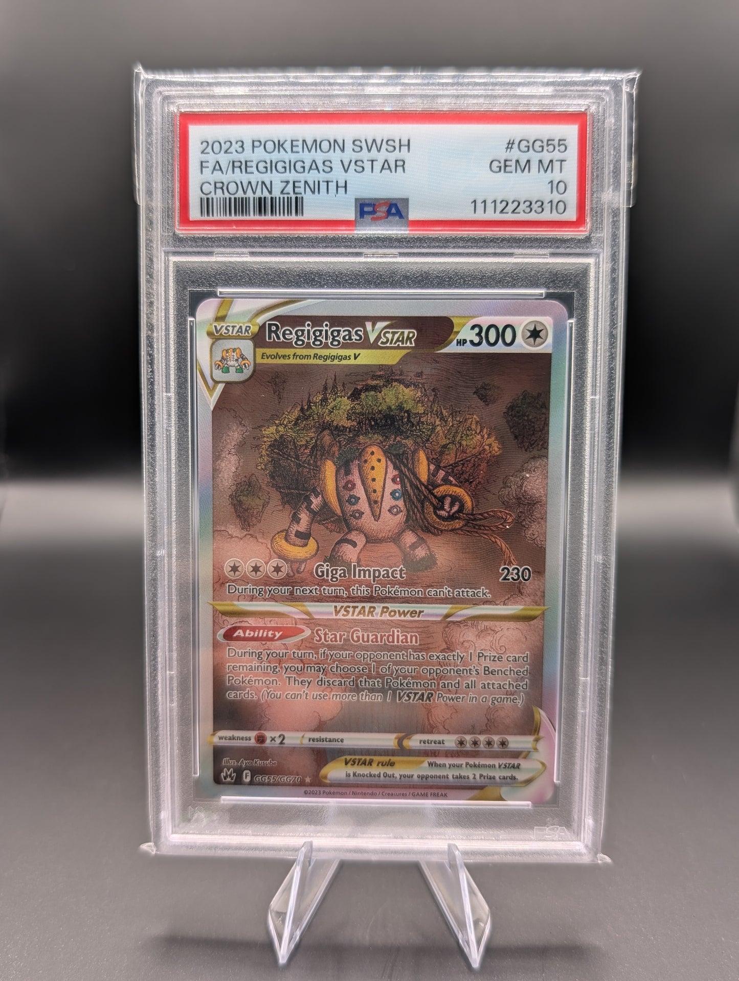 Regigigas VSTAR – Crown Zenith Galarian Gallery GG55/70 – PSA 10 Gem Mint