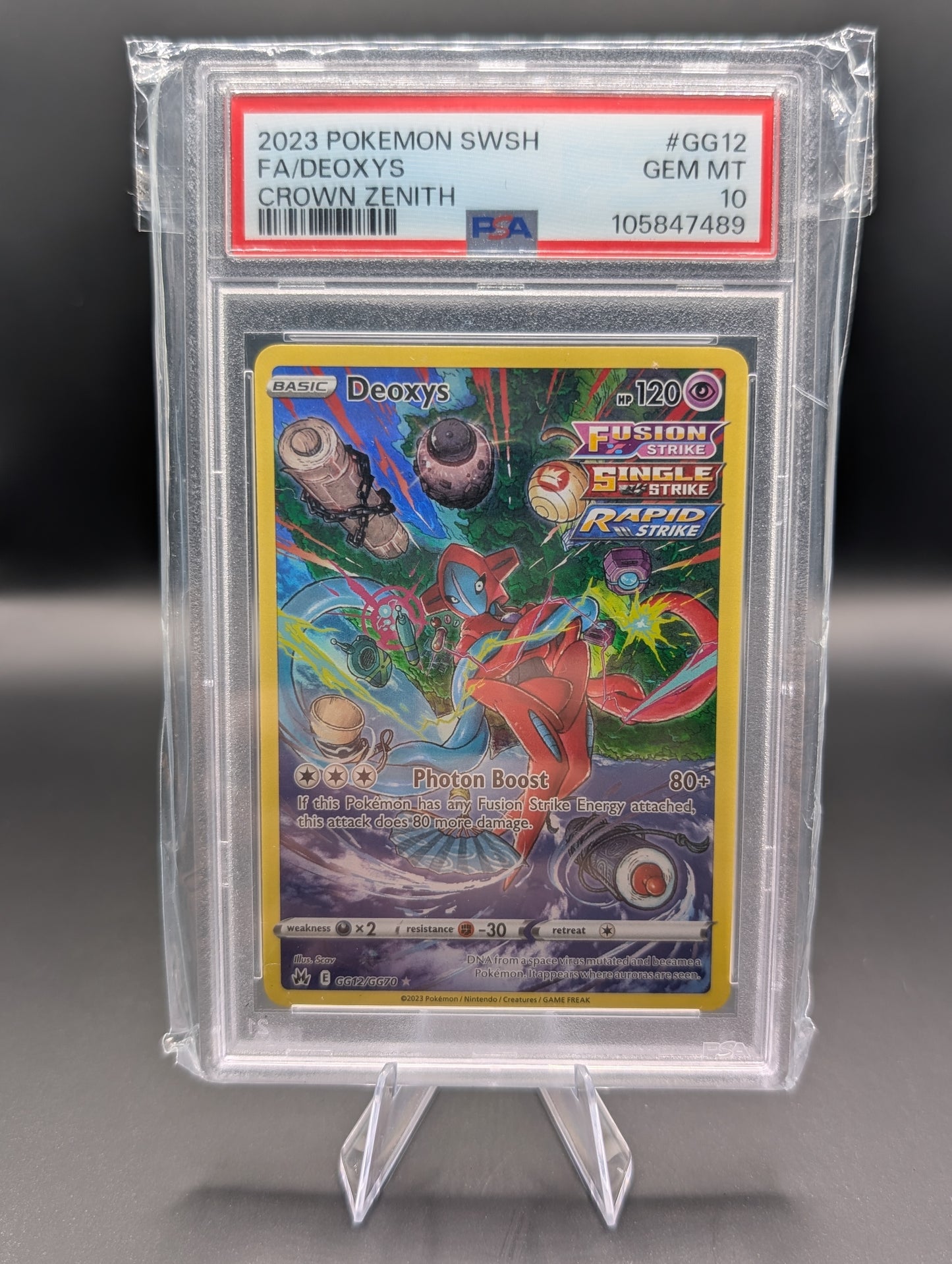 Deoxys – Crown Zenith Galarian Gallery GG12/70 – PSA 10 Gem Mint