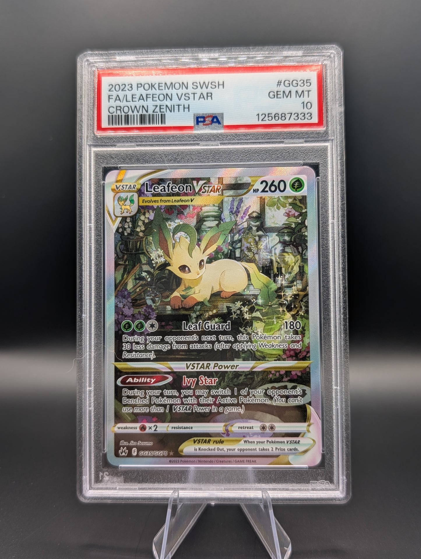 Leafeon VSTAR – Crown Zenith #GG36 – PSA 10 Gem Mint