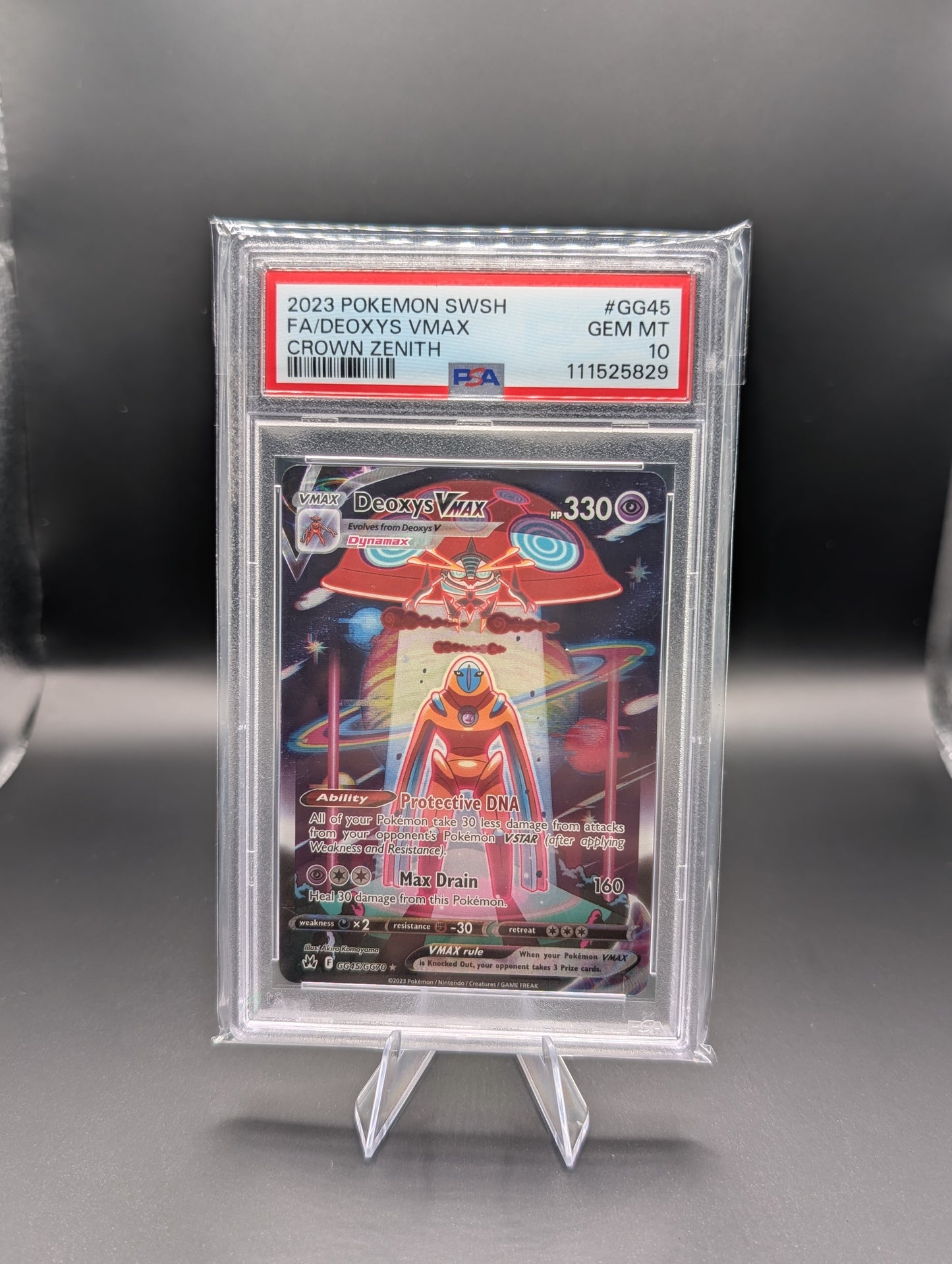 Deoxys VMAX – Crown Zenith Galarian Gallery GG45/70 – PSA 10 Gem Mint